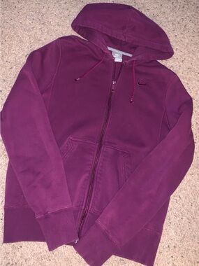 Nike Plum Full-Zip Hooded Sweatshirt